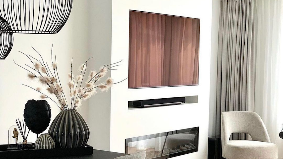 De Sfeerhaard - woontrend minimalistisch modern woontrend minimalistisch modern met een cinewall met elektrische sfeerhaard